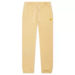 Fleece Sweatpants - Pale Yellow/Melange