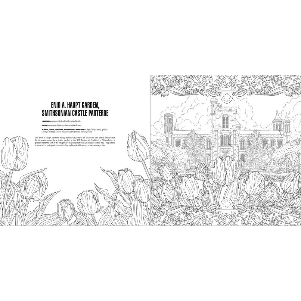 Gardens: A Smithsonian Coloring Book