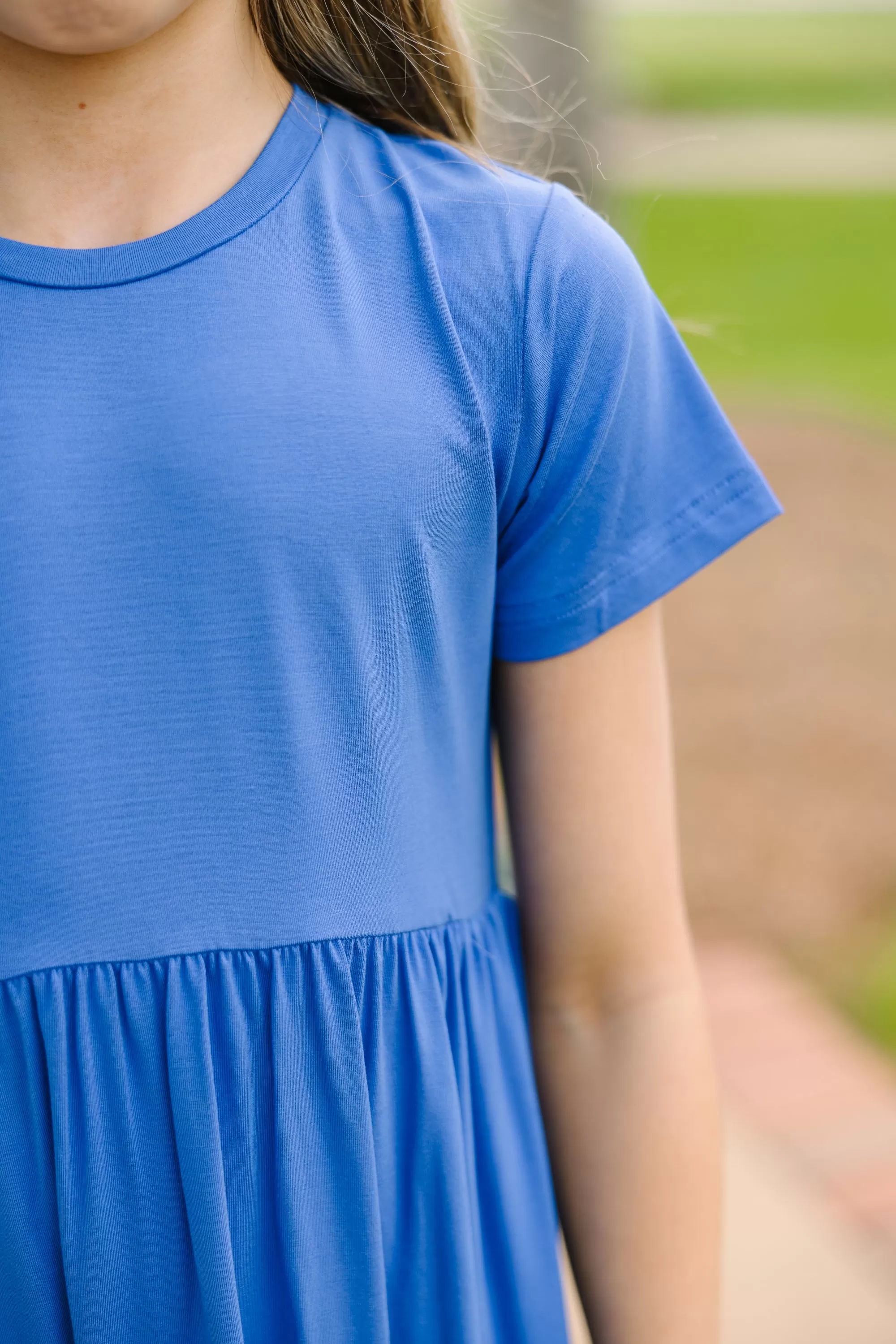 Girls: Happy Days Royal Blue Babydoll Dress