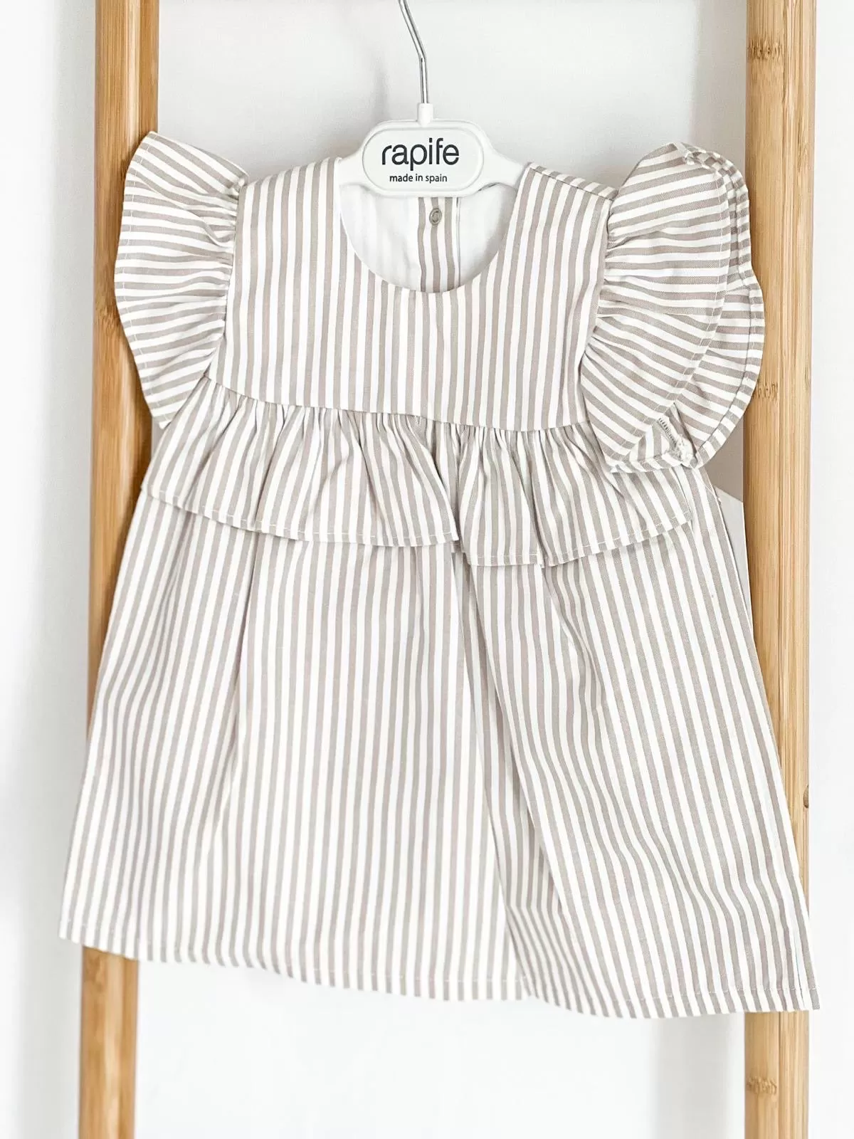 Girls Rapife Camel Stripe Dress