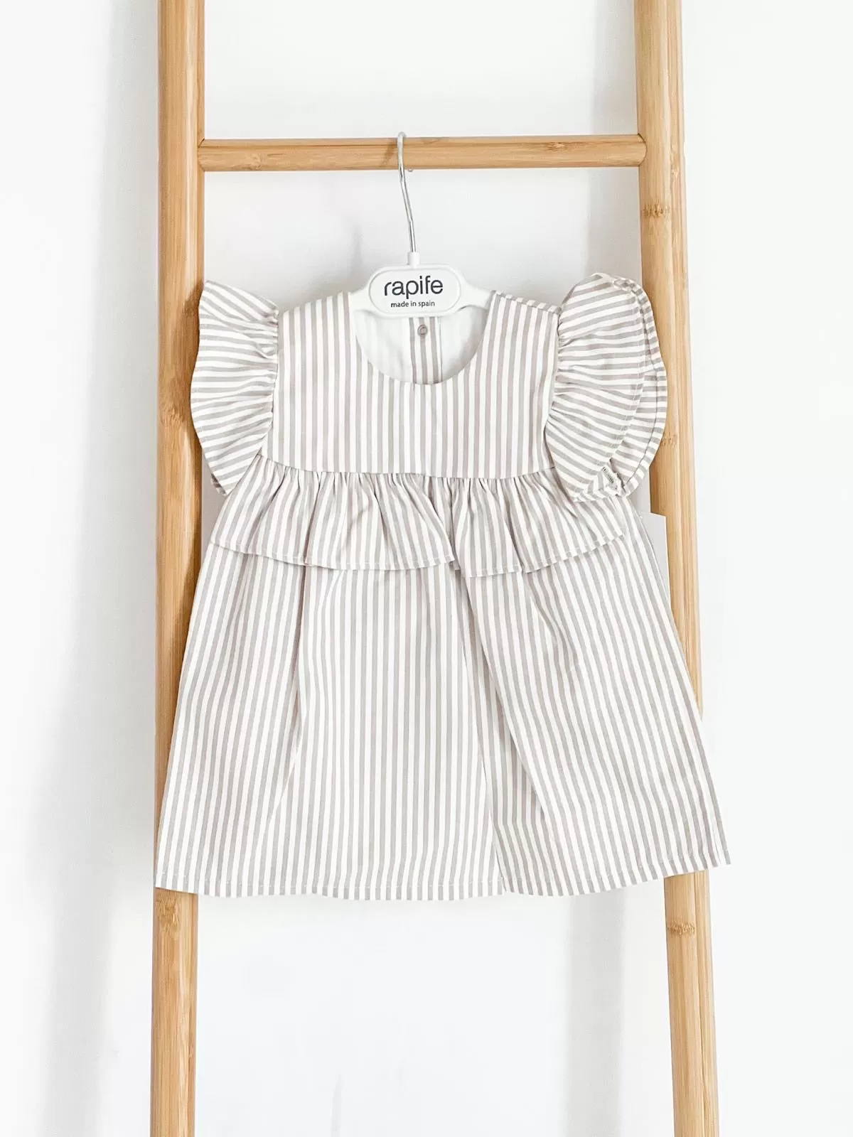 Girls Rapife Camel Stripe Dress