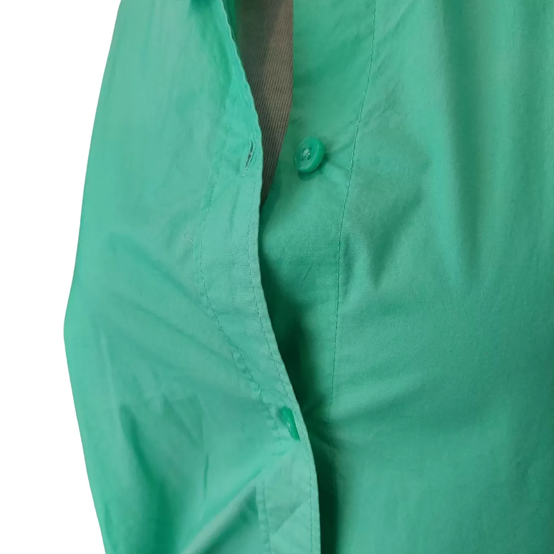 H&M Green Oversized Cotton Collared Shirt | Gently Used |