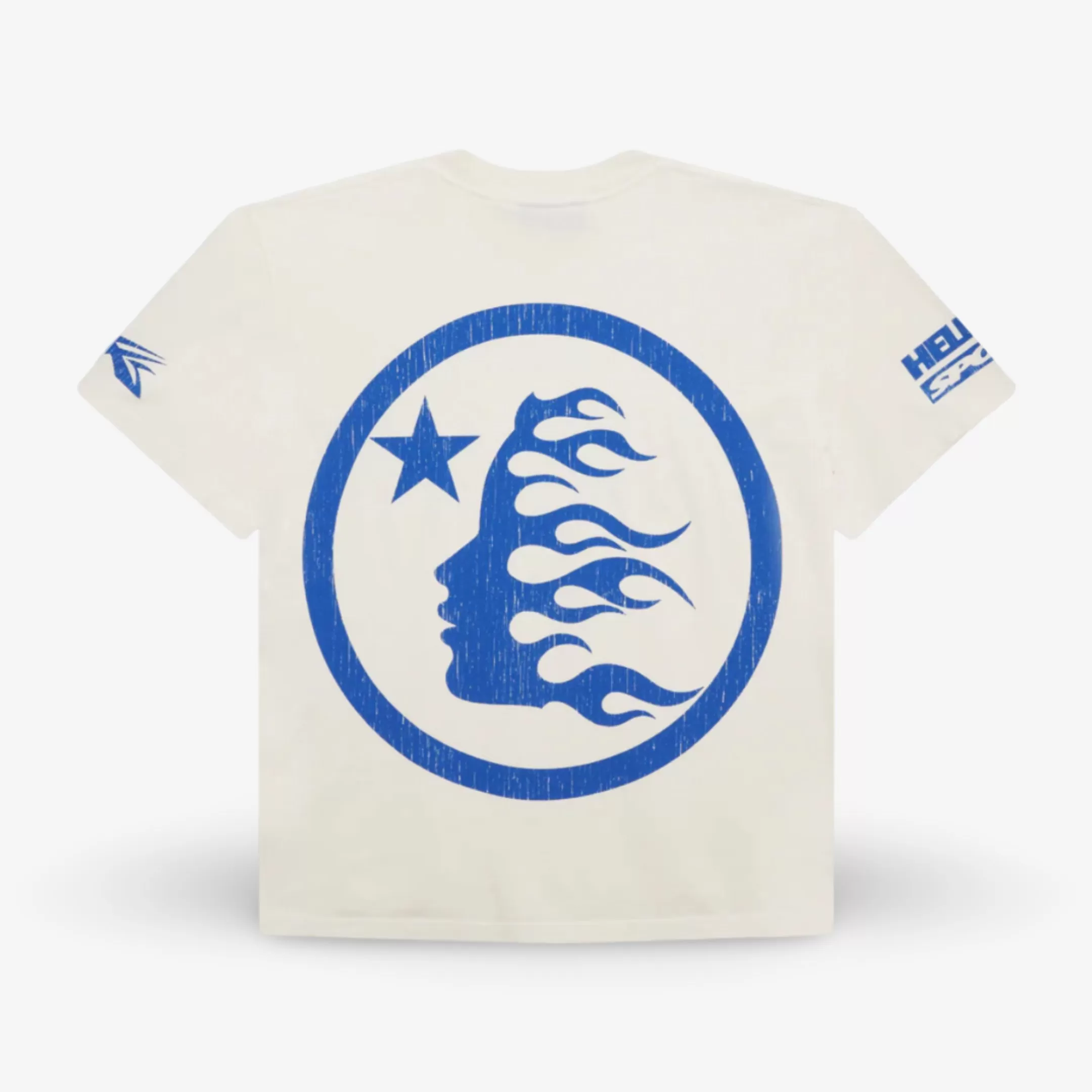 Hellstar Sports T-Shirt 'Beat Us!' White / Blue SS24