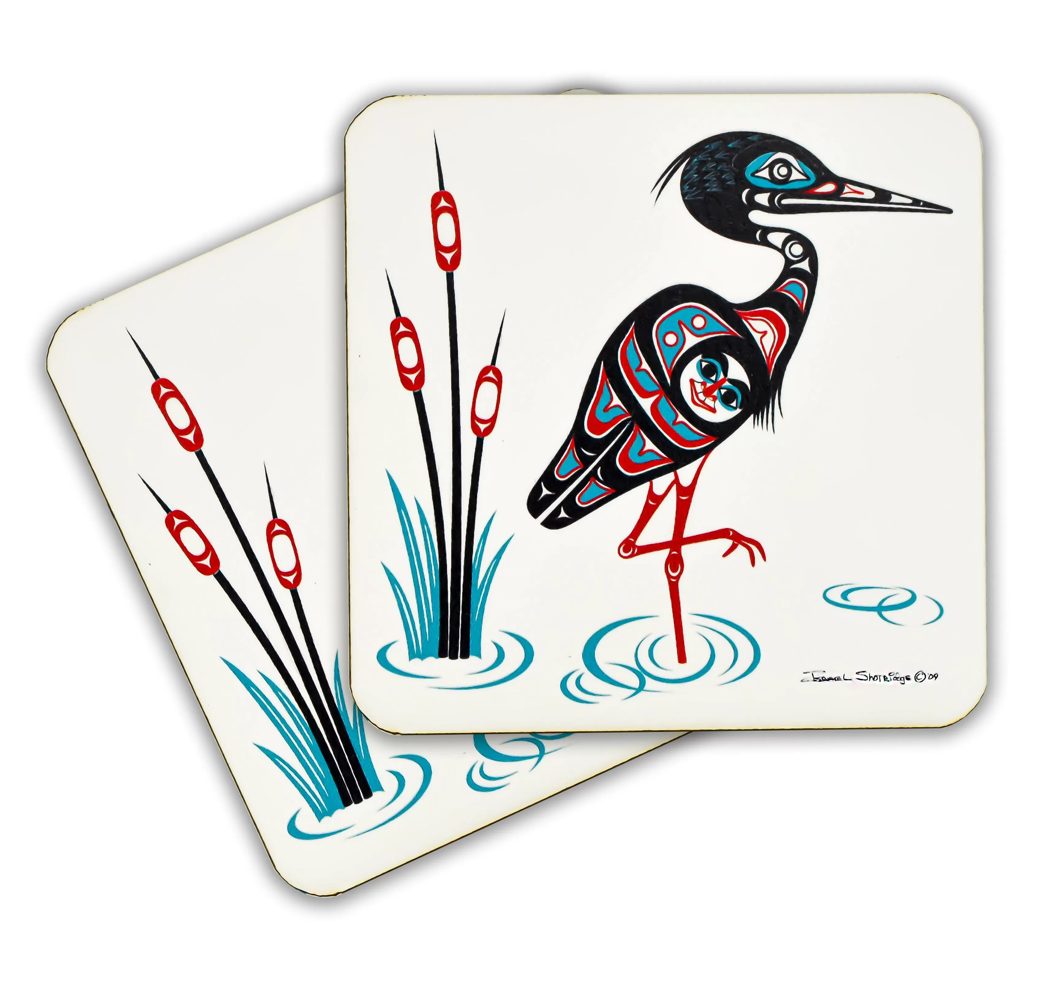 Heron Wooden Coasters