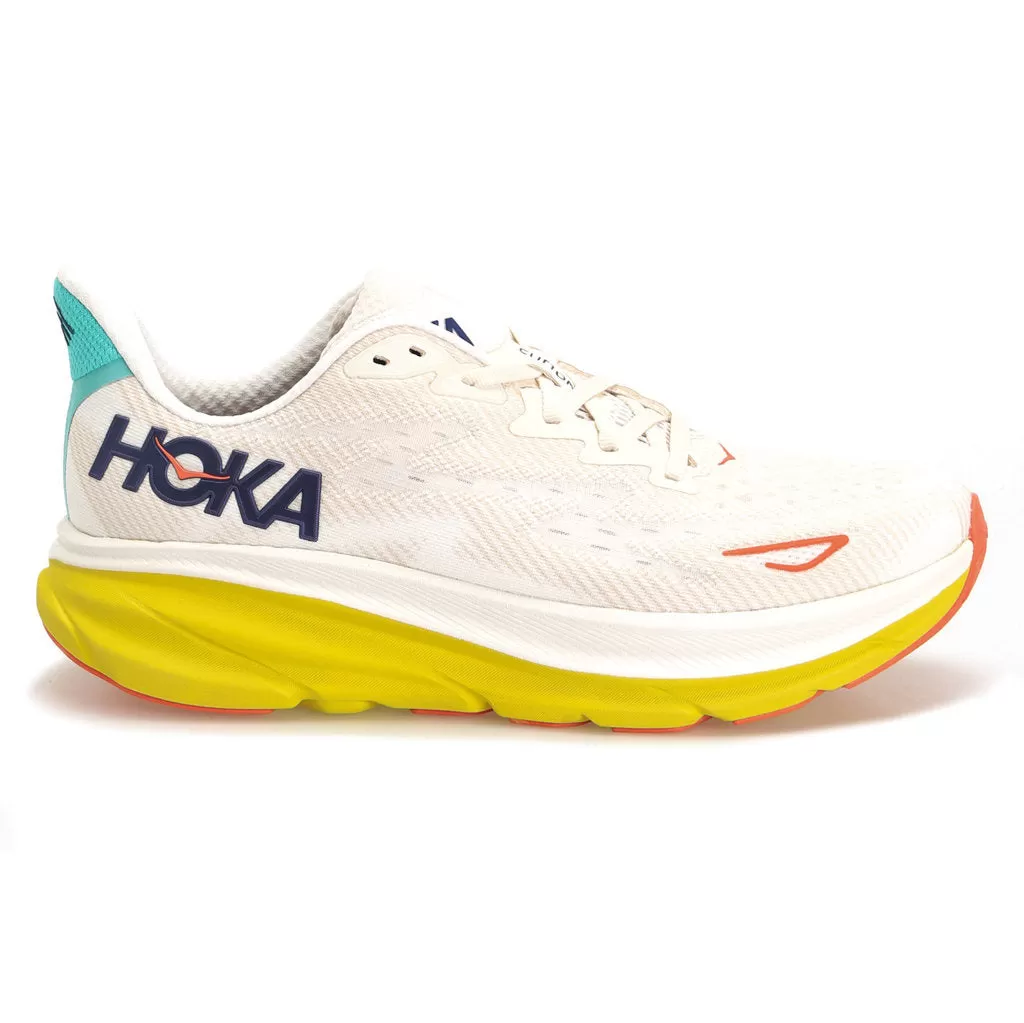 Hoka One One Mens Trainers Clifton 9 Casual Lace-Up Low-Top Running Textile - UK 10