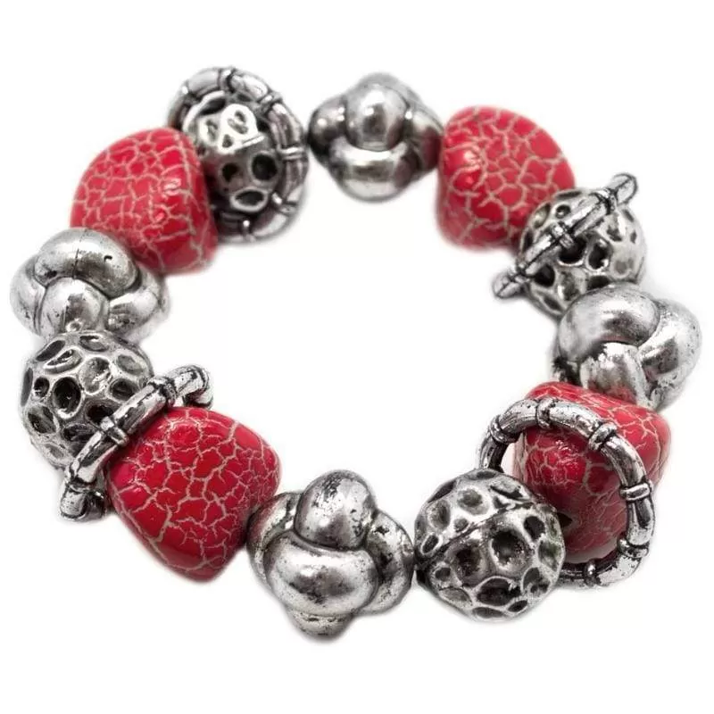 Hot Lava Red Stretchy Bracelet