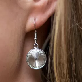 I Want to Be a Millionaire White Gem Earrings