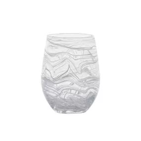 Juliska Puro Marbled Stemless Wine Glass