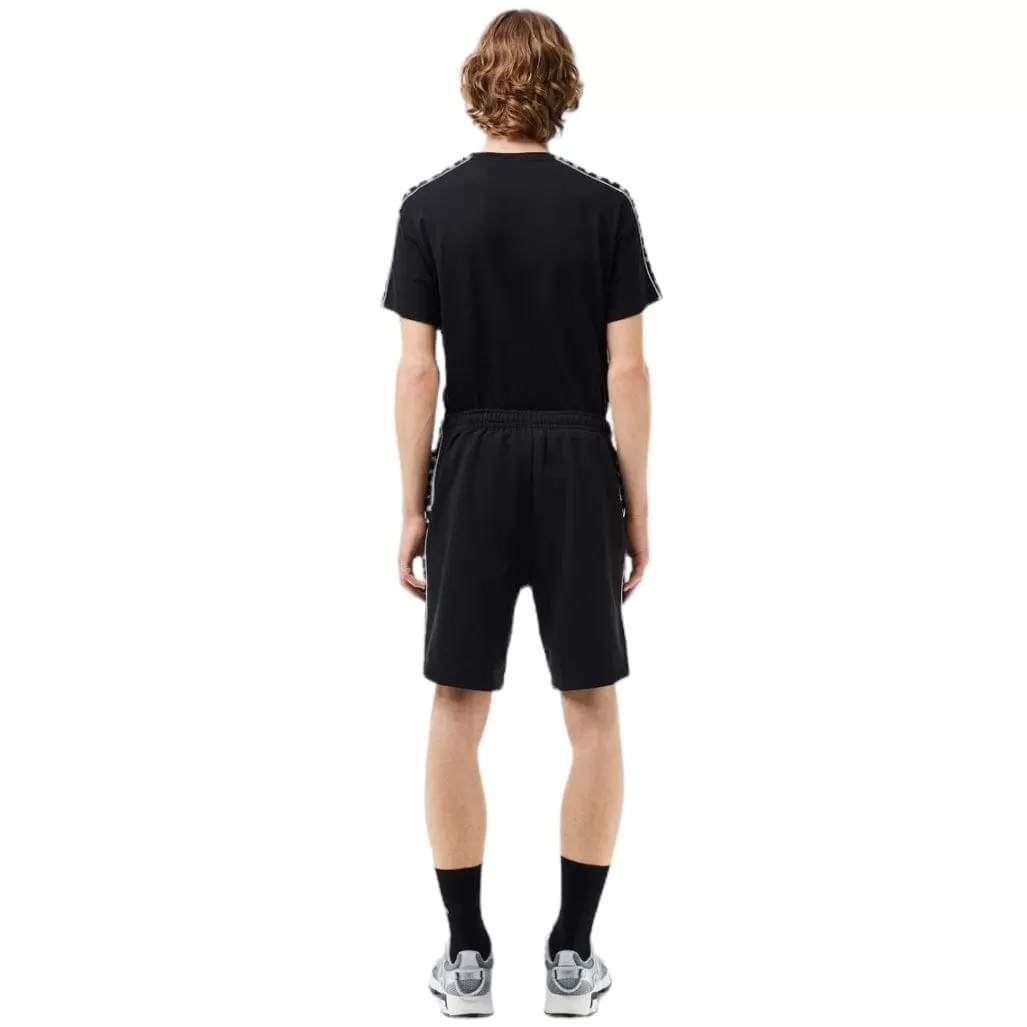 Lacoste Logo Stripe Fleece Shorts (Black) GH7397-51