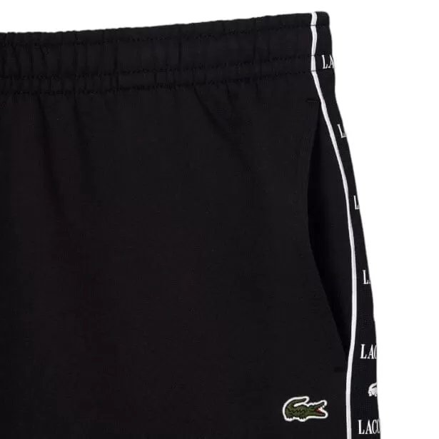 Lacoste Logo Stripe Fleece Shorts (Black) GH7397-51