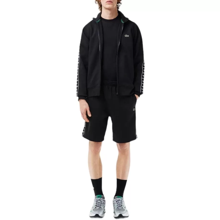 Lacoste Logo Stripe Fleece Shorts (Black) GH7397-51