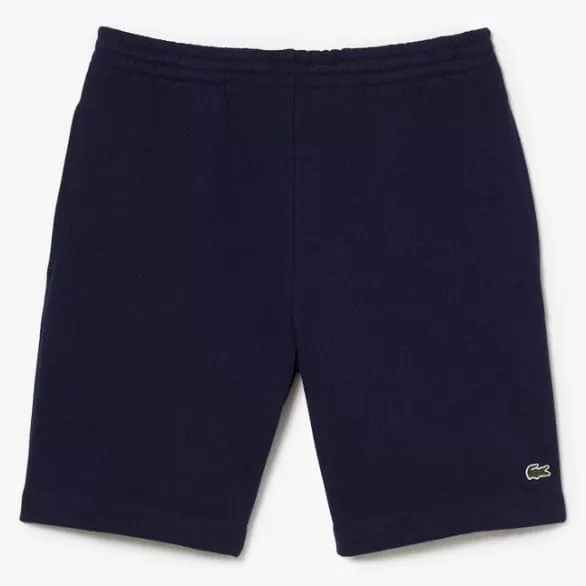 Lacoste Organic Brushed Cotton Fleece Shorts (Navy) GH9627-51