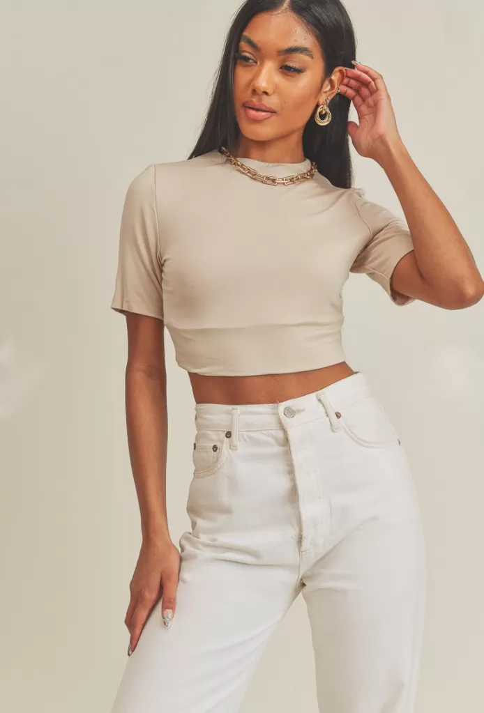 Lani Crop Top - Beige