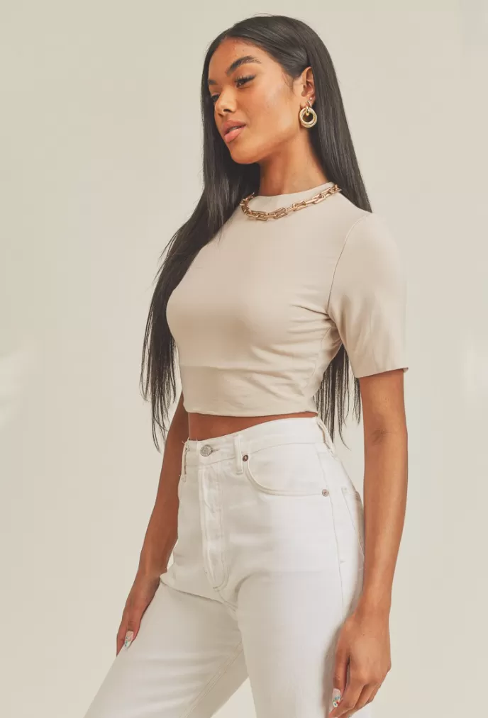 Lani Crop Top - Beige