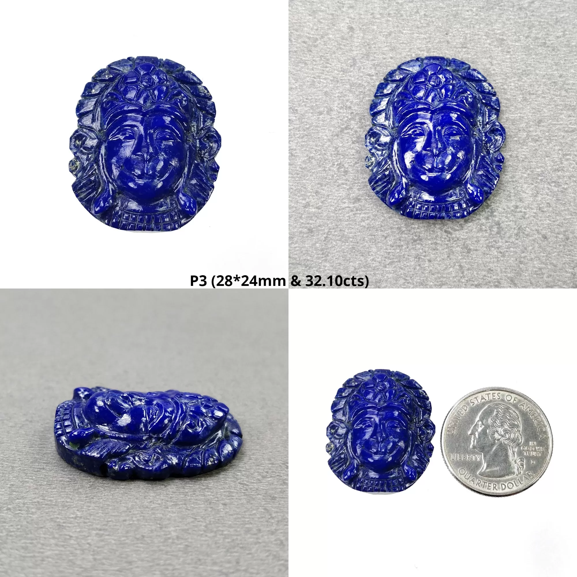 LAPIS LAZULI Gemstone Carving : Natural Untreated Unheated Lapis Hand Carved Lord HANUMAN