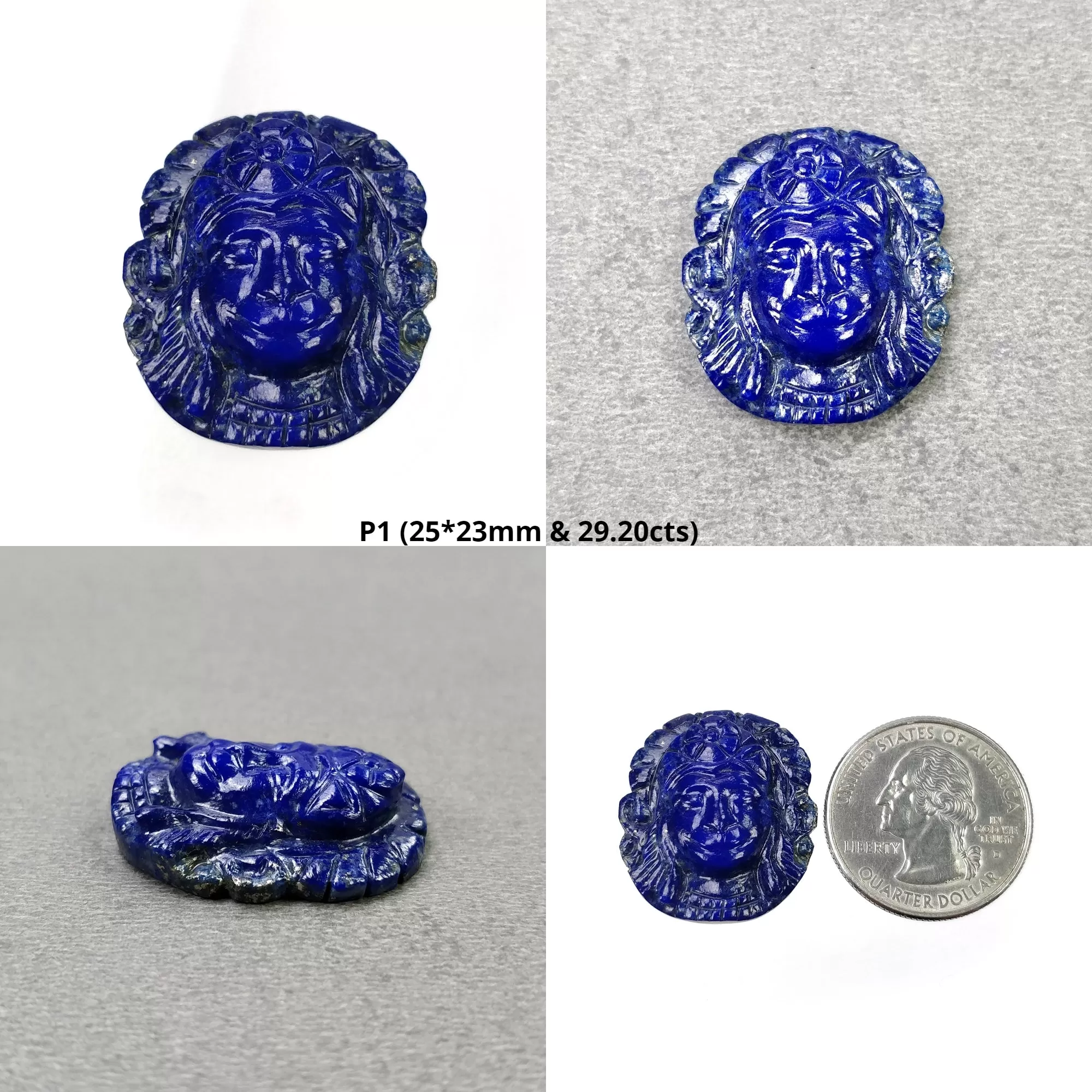 LAPIS LAZULI Gemstone Carving : Natural Untreated Unheated Lapis Hand Carved Lord HANUMAN