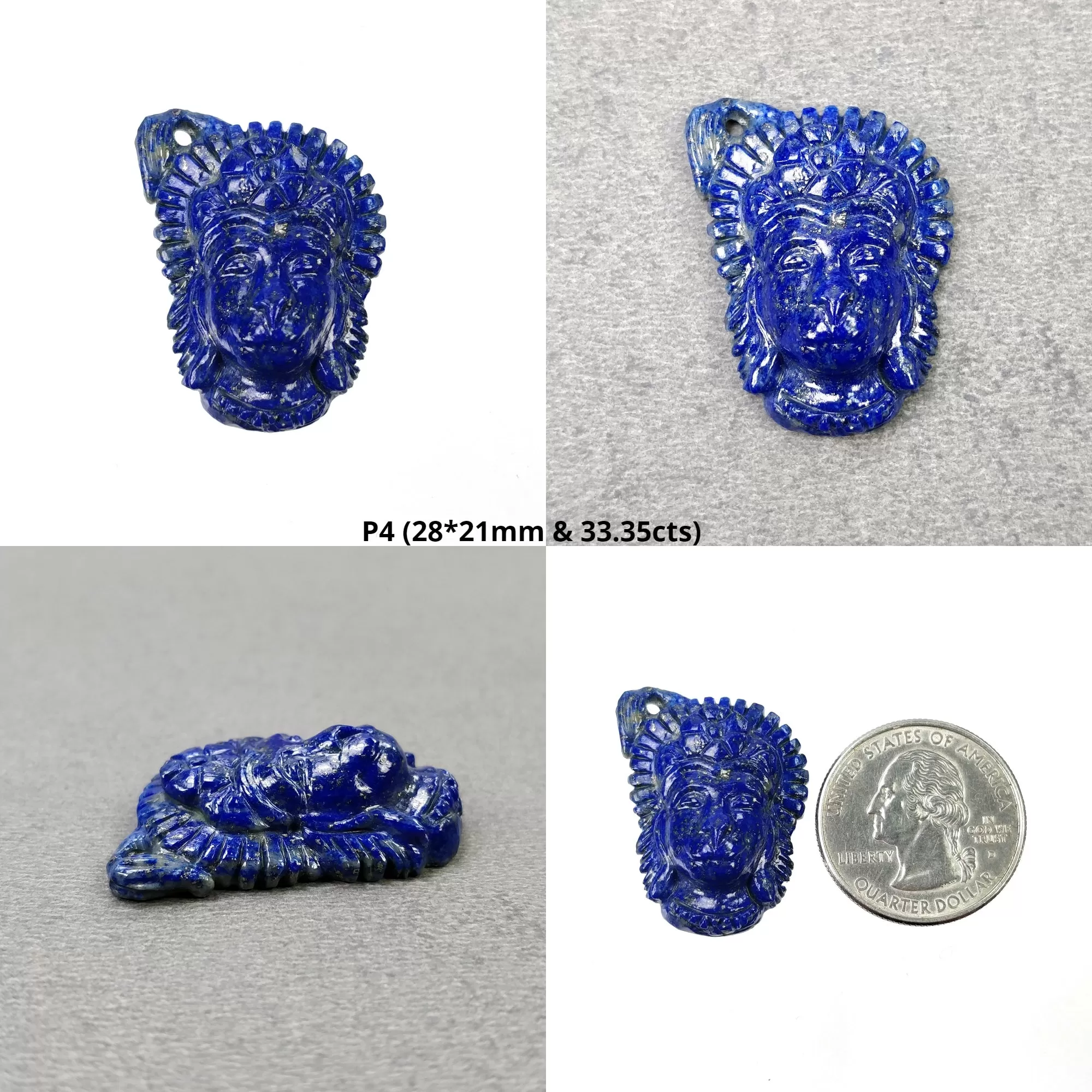 LAPIS LAZULI Gemstone Carving : Natural Untreated Unheated Lapis Hand Carved Lord HANUMAN