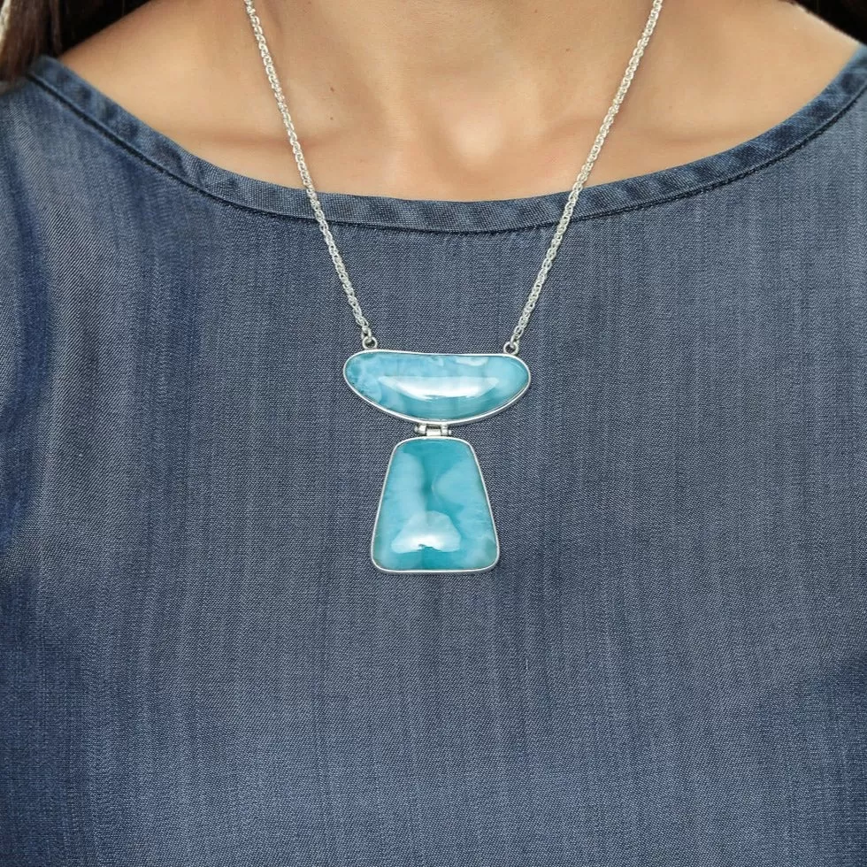 Larimar Necklace Boldness