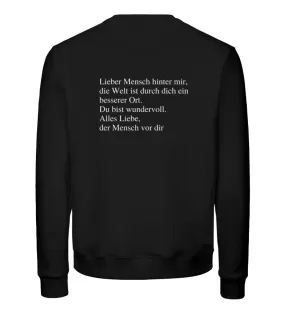 Lieber Mensch Bio Sweatshirt Unisex