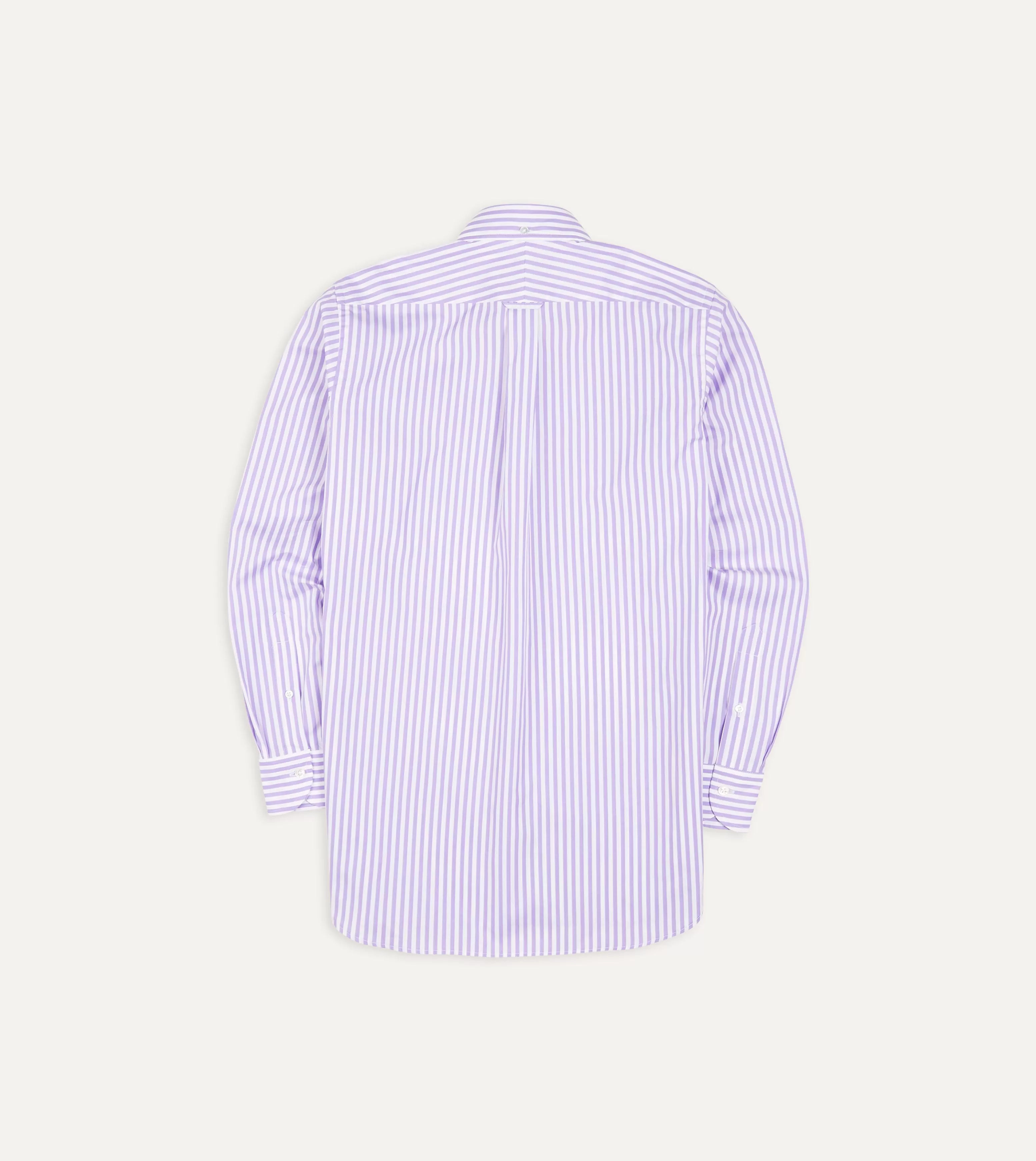 Lilac Bengal Stripe Cotton Poplin Button-Down Shirt