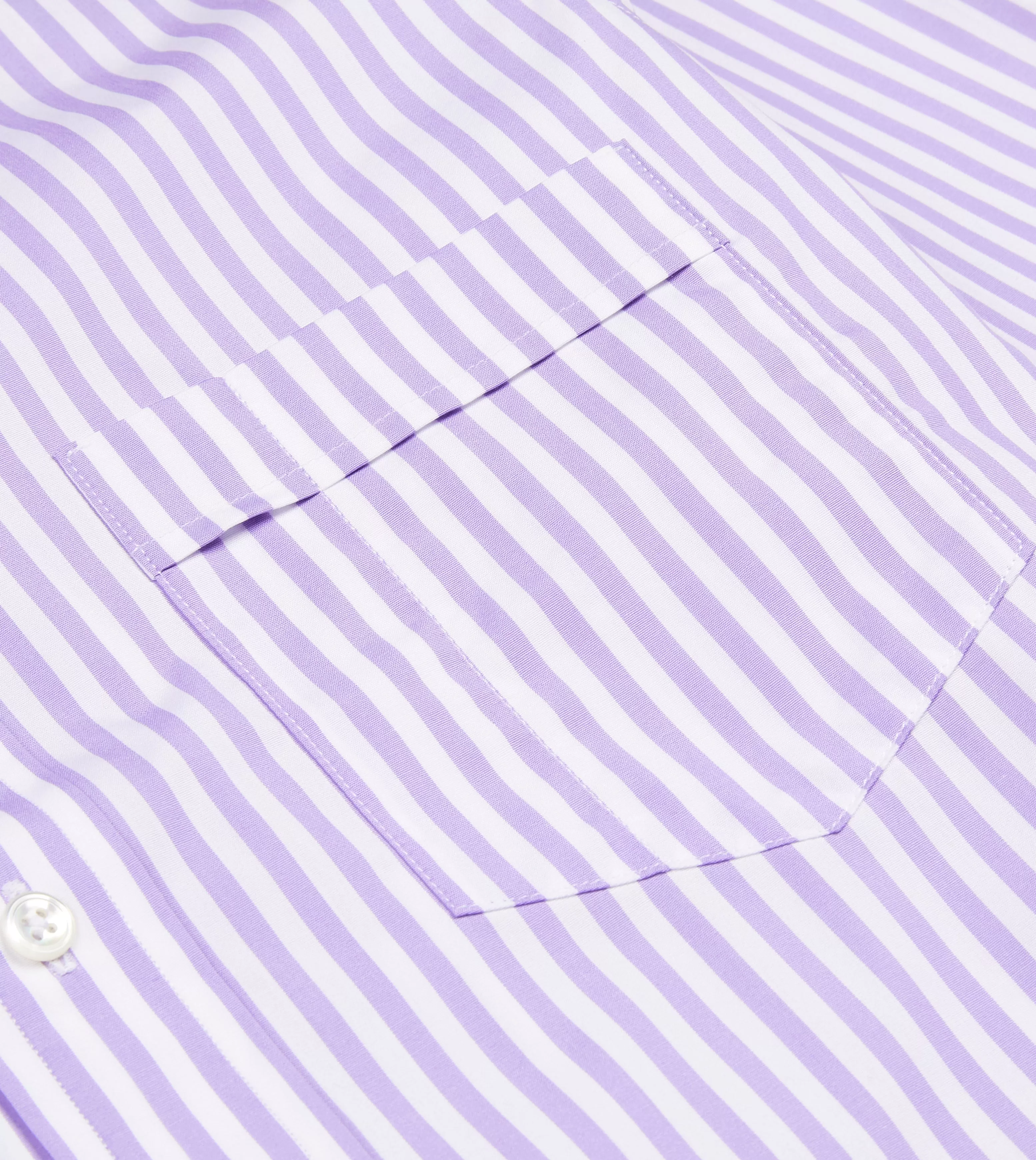 Lilac Bengal Stripe Cotton Poplin Button-Down Shirt