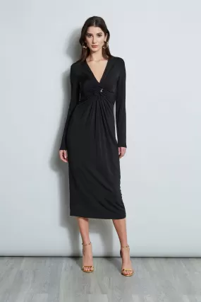 Matte Jersey Twist Detail Dress