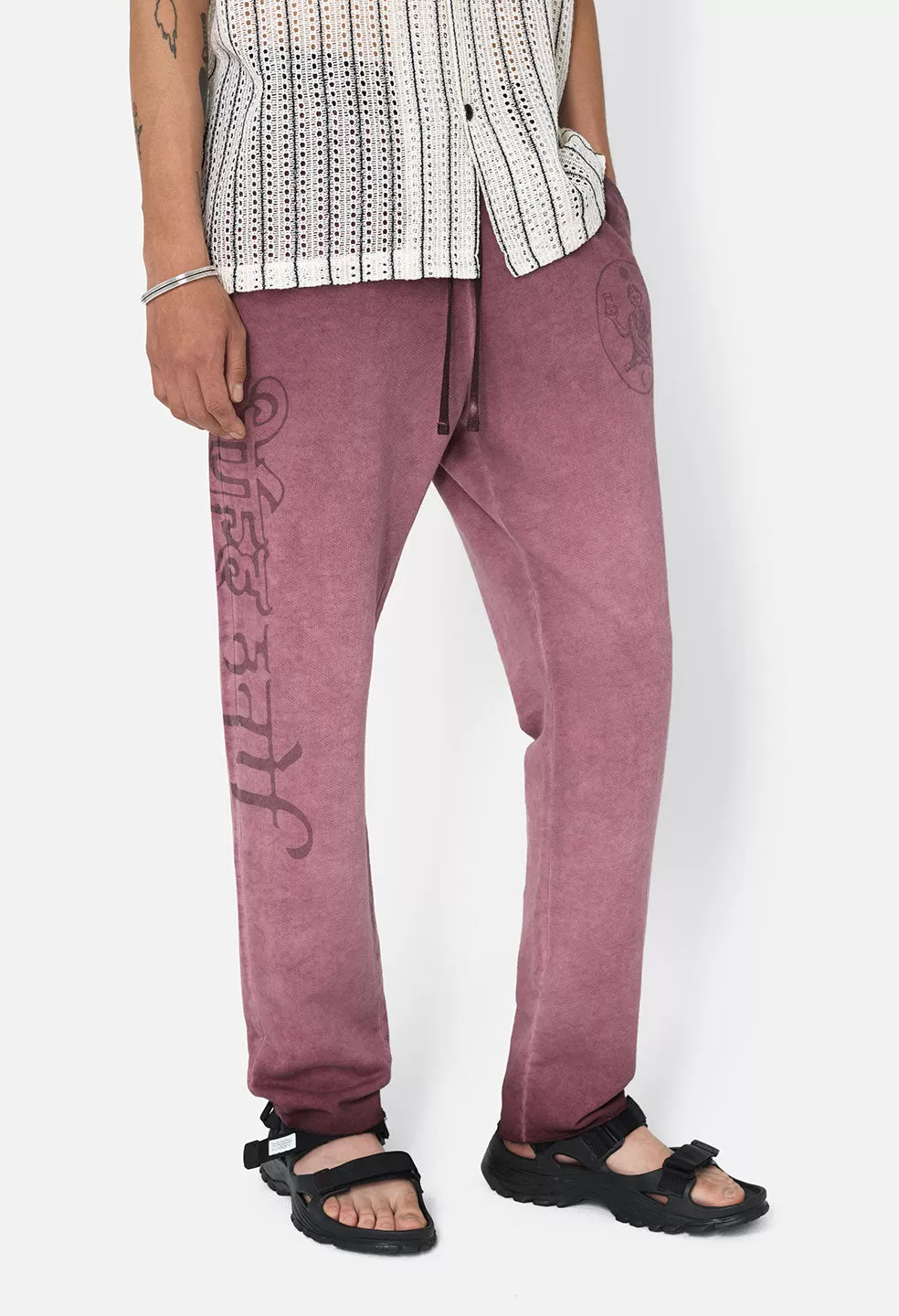 Nepal Tuck Terry Sweats / Oil Wash Ruby