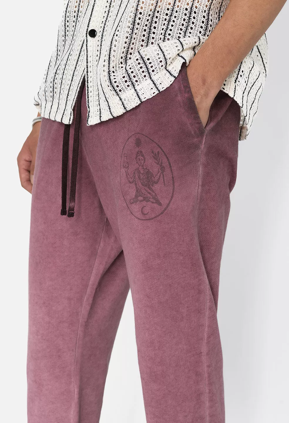 Nepal Tuck Terry Sweats / Oil Wash Ruby