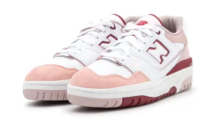 New Balance 550 White Scarlet Pink