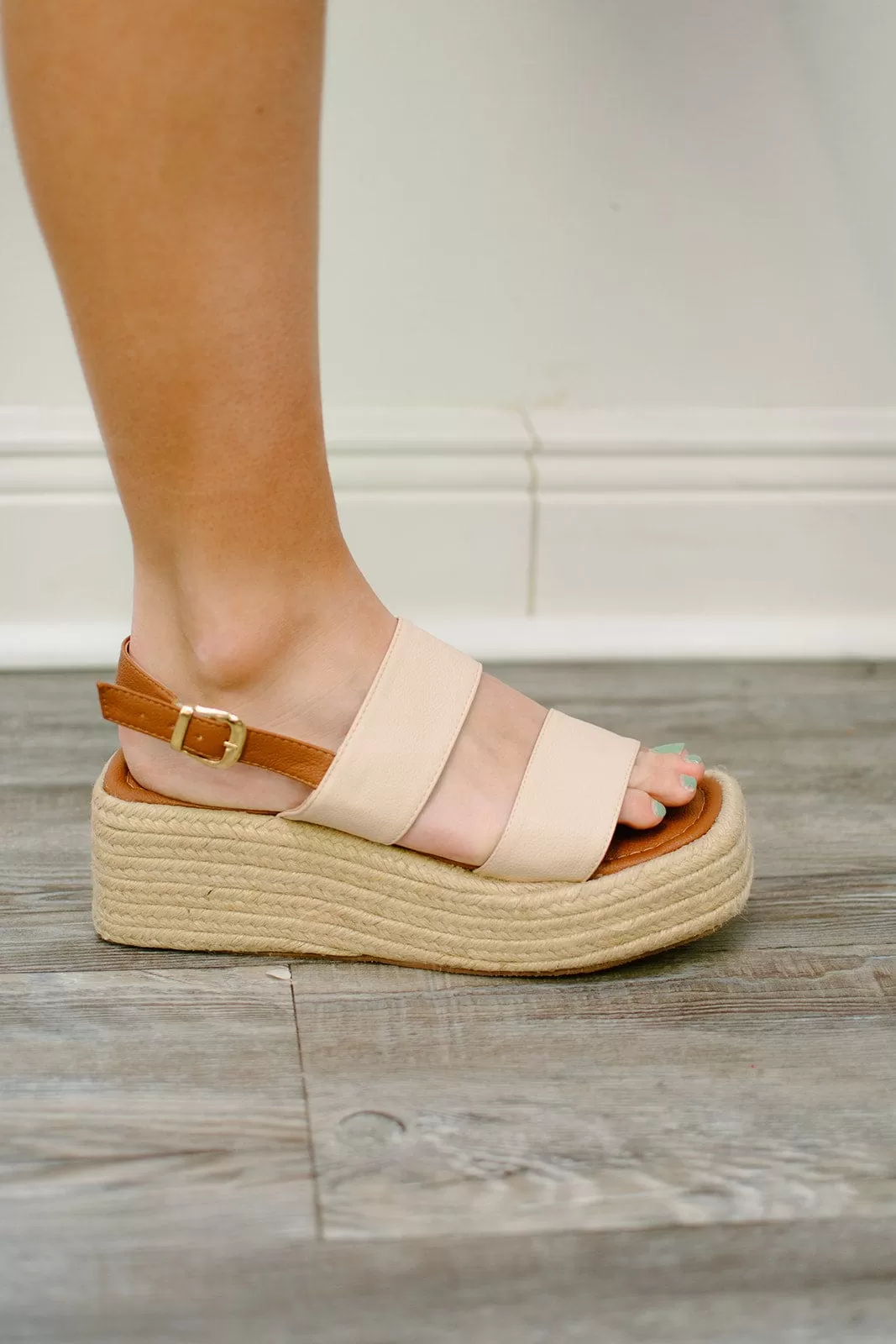 Nude Platform Espadrille Sandals