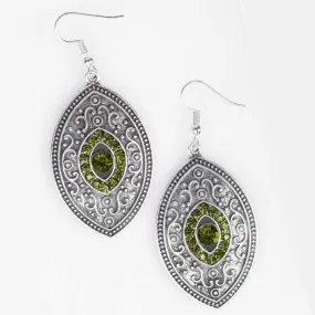 Once Upon A Princess Green Earrings