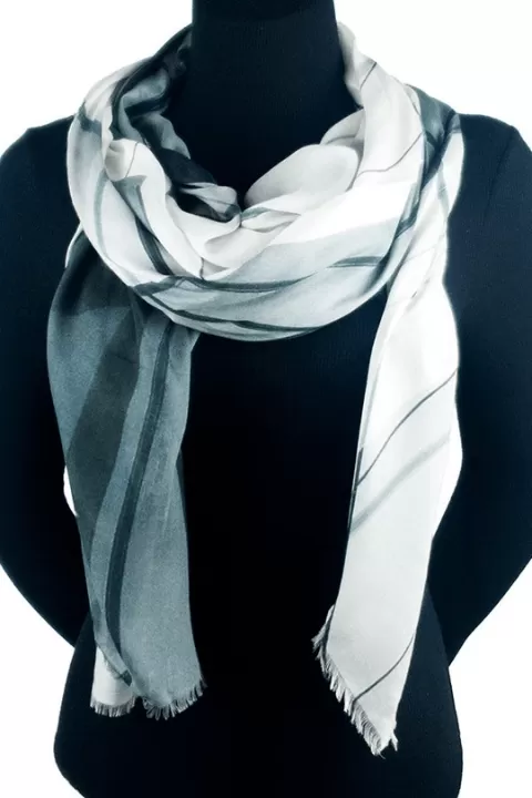 Oversized Square Italian Cashmere Blend Scarf - Urban Geometry, Australia