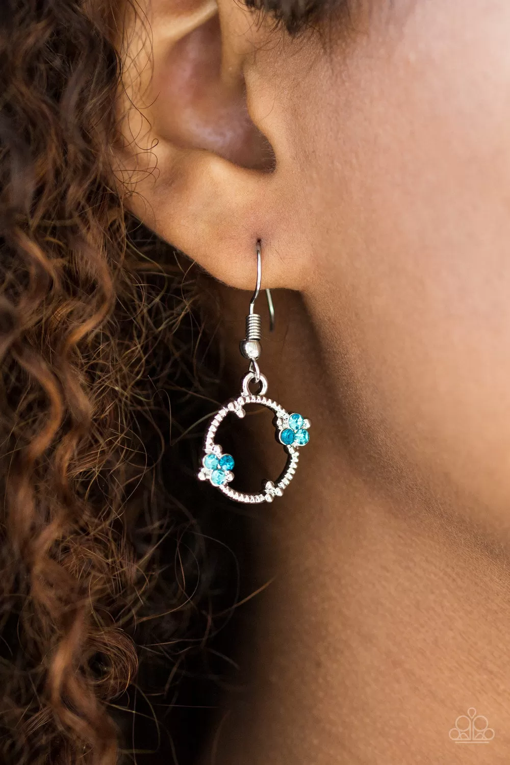 Paparazzi Double The Bubble Blue Earrings