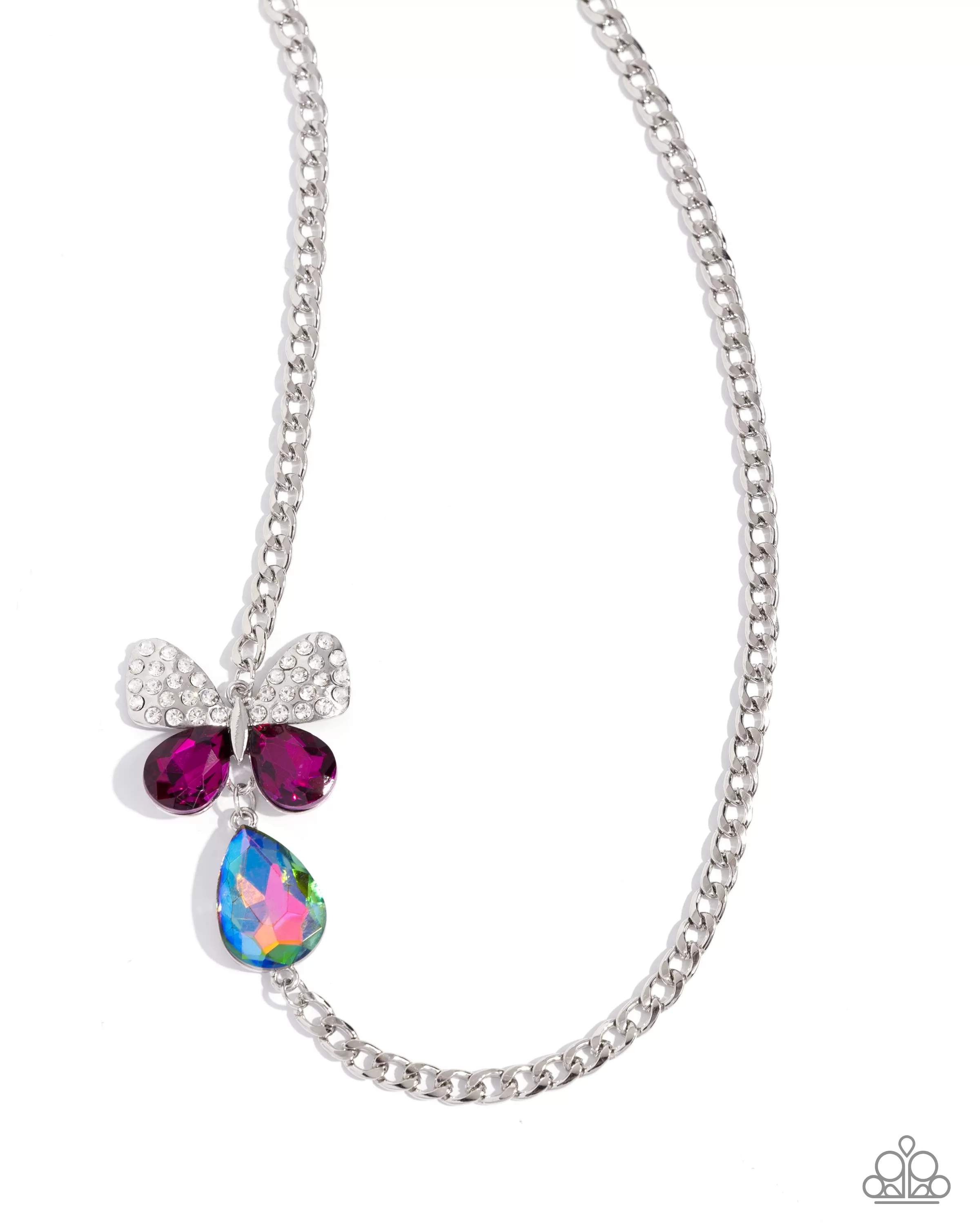 Paparazzi Fluttering Finesse Multi Necklace & Earring Set