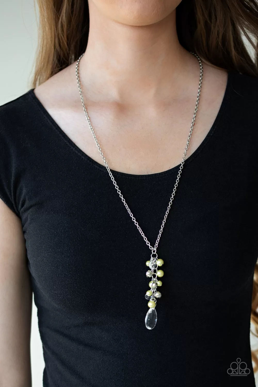 Paparazzi Teardrop Serenity - Yellow Necklace