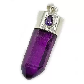 Pink Aura Amethyst Pendant (A)