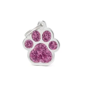 Placas MyFamily - BIG PAW GLITTER PINK GL02BIGPINK