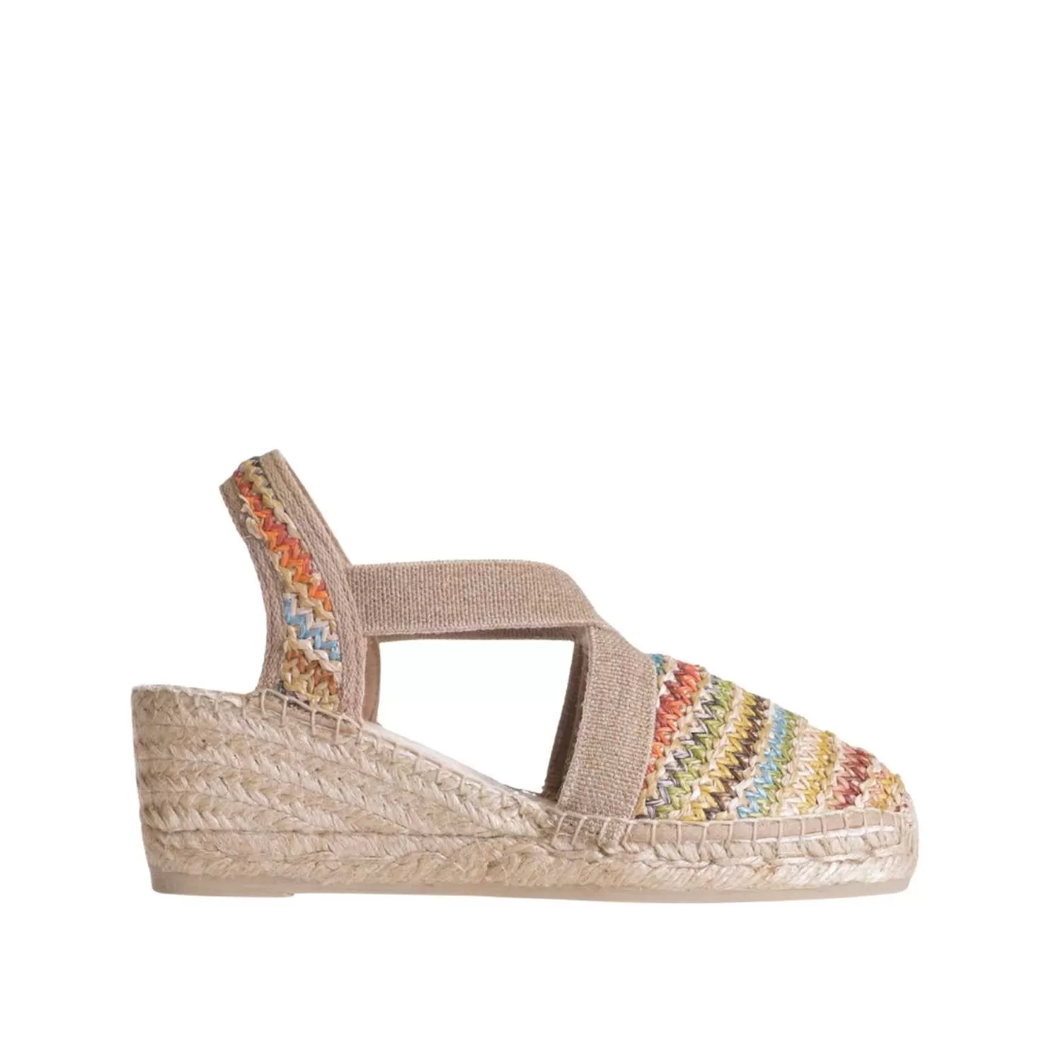 plain Cotton Blend Wedge Espadrille for Women - Terra-MA