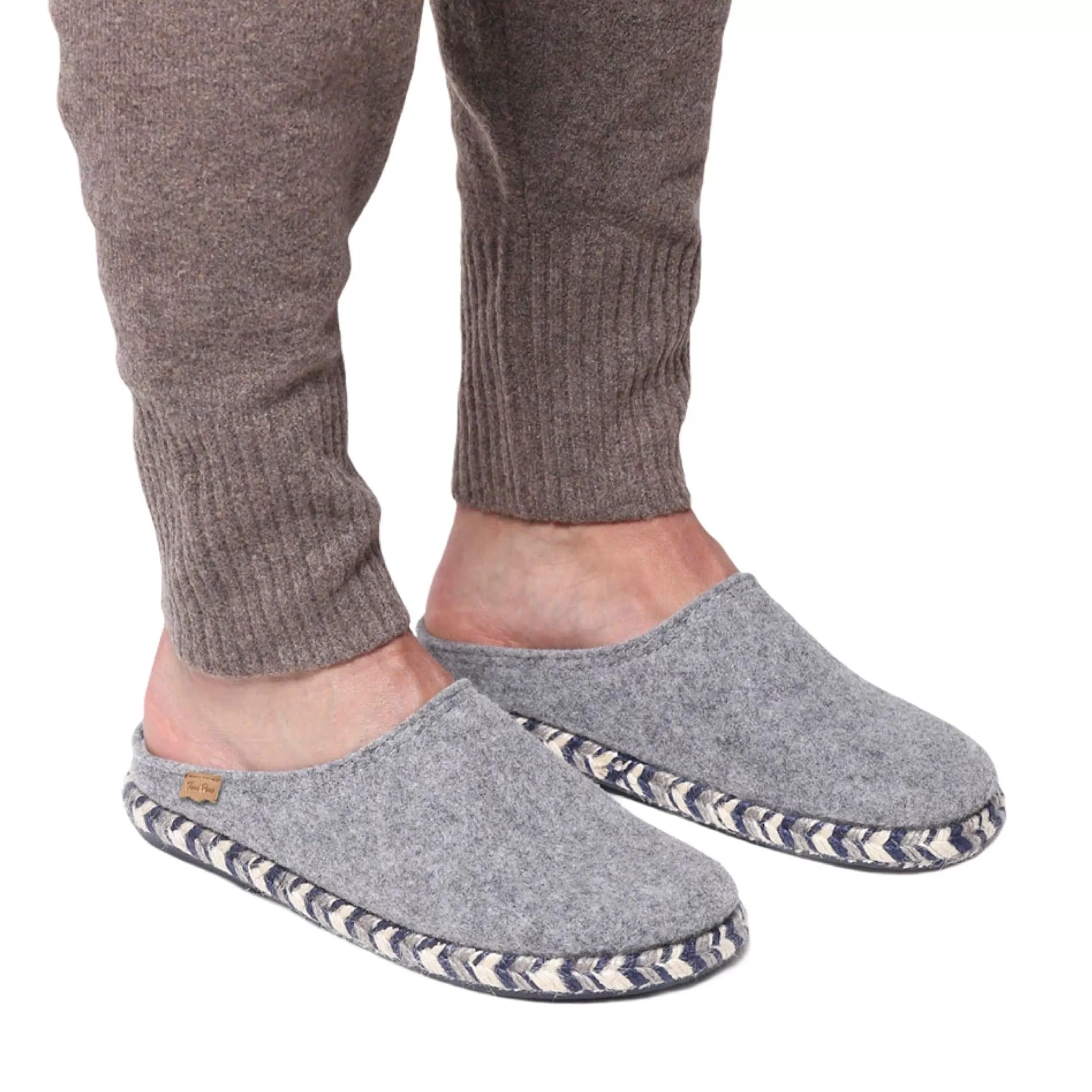 Plain Felt Slippers for Men - Nabor-FP