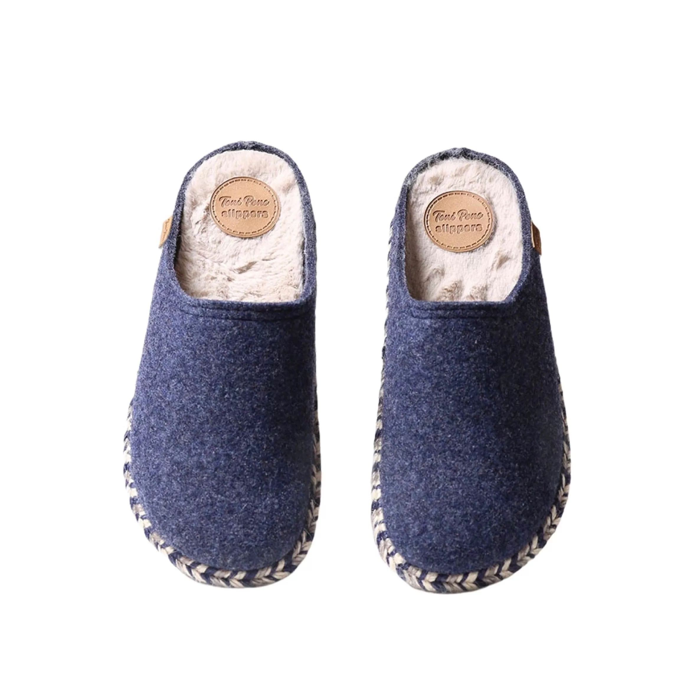 Plain Felt Slippers for Men - Nabor-FP