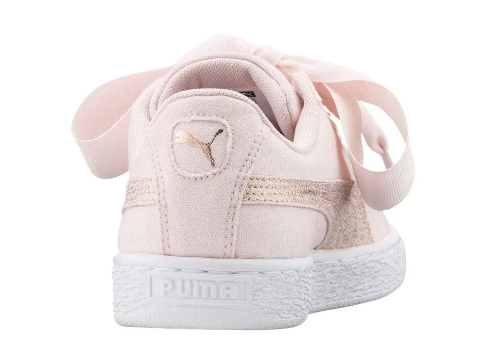 PUMA Basket Heart Pearl White Rose Gold 366495 02