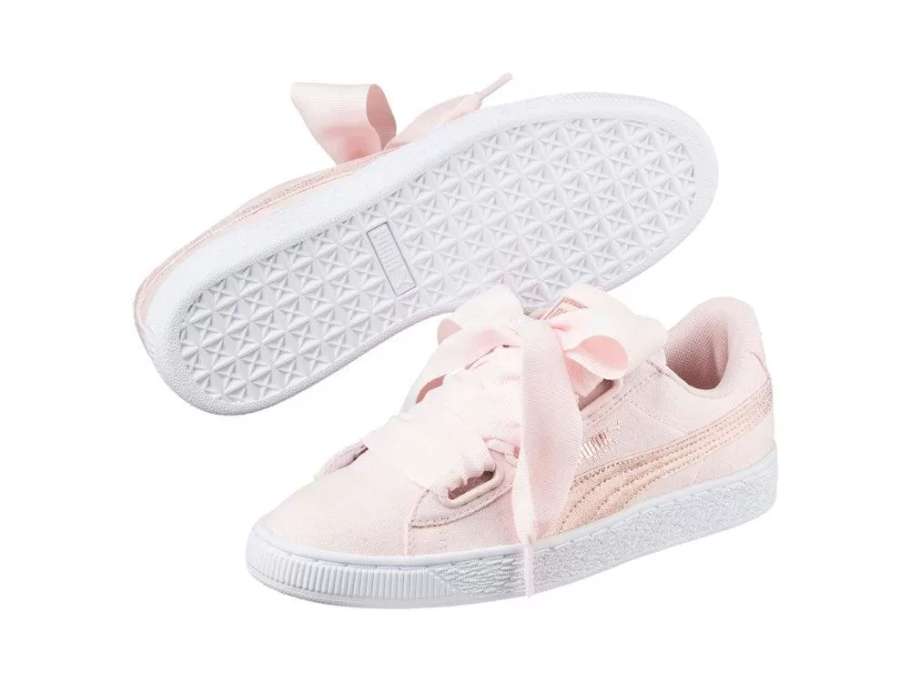 PUMA Basket Heart Pearl White Rose Gold 366495 02