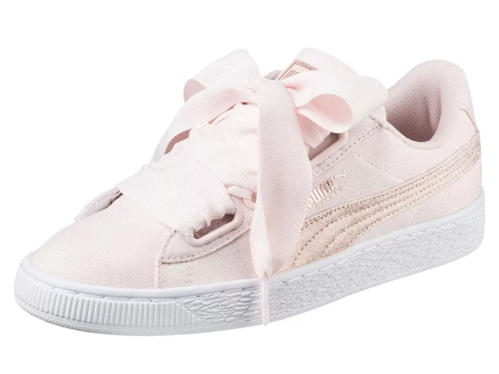 PUMA Basket Heart Pearl White Rose Gold 366495 02