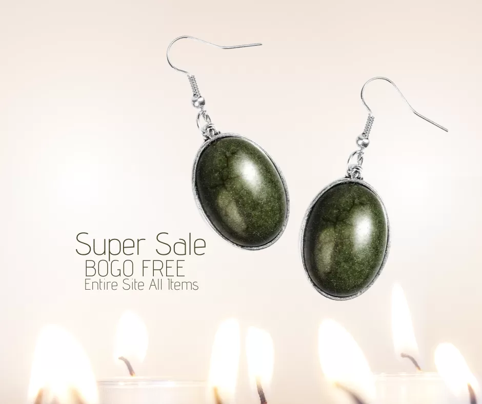 Ranch Romance Green Stone Earrings