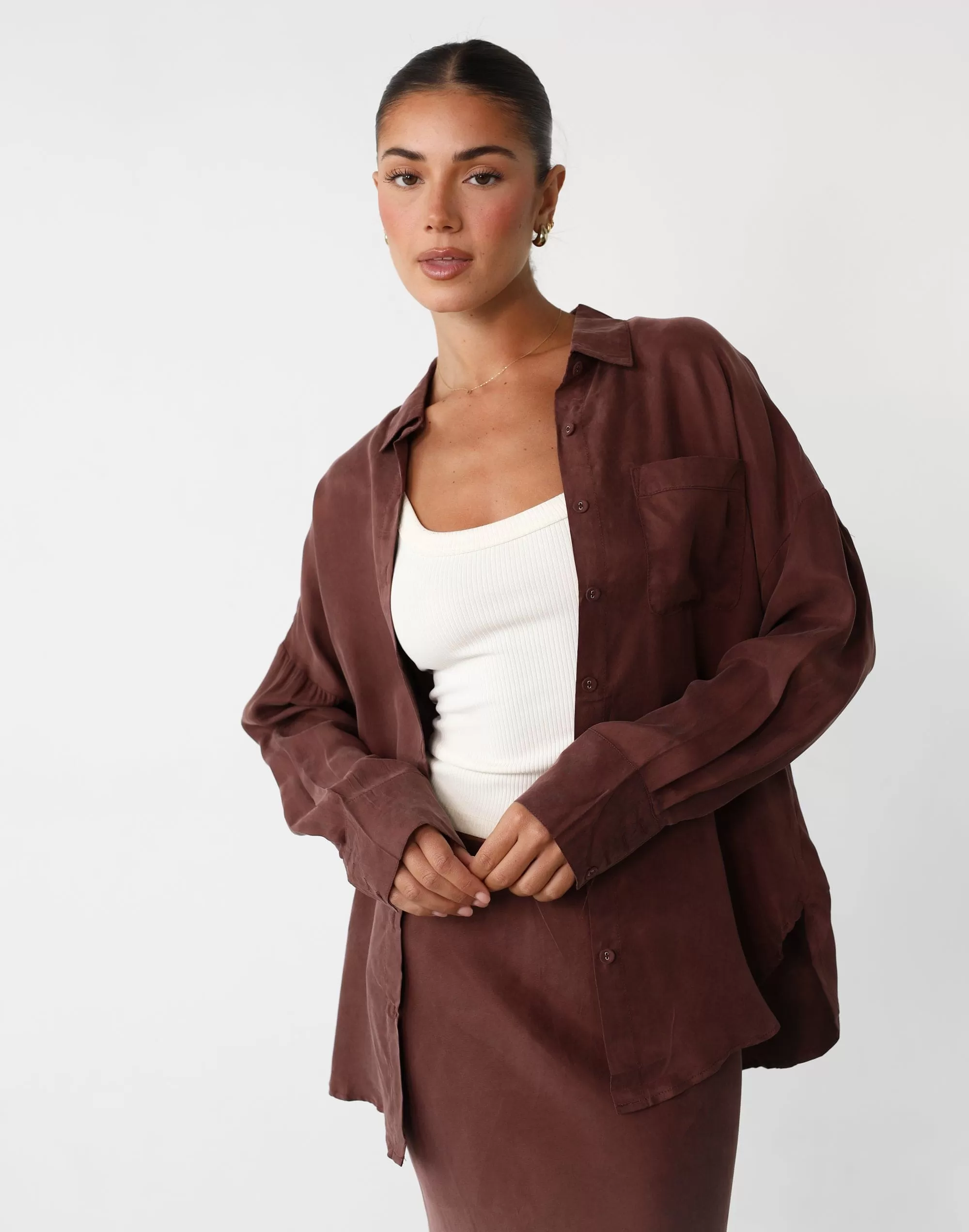 Ranna Long Sleeve Shirt (Chestnut)