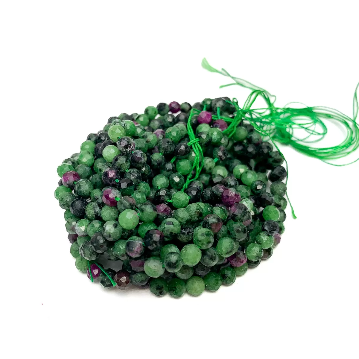 Ruby Zoisite 4mm Faceted Rounds