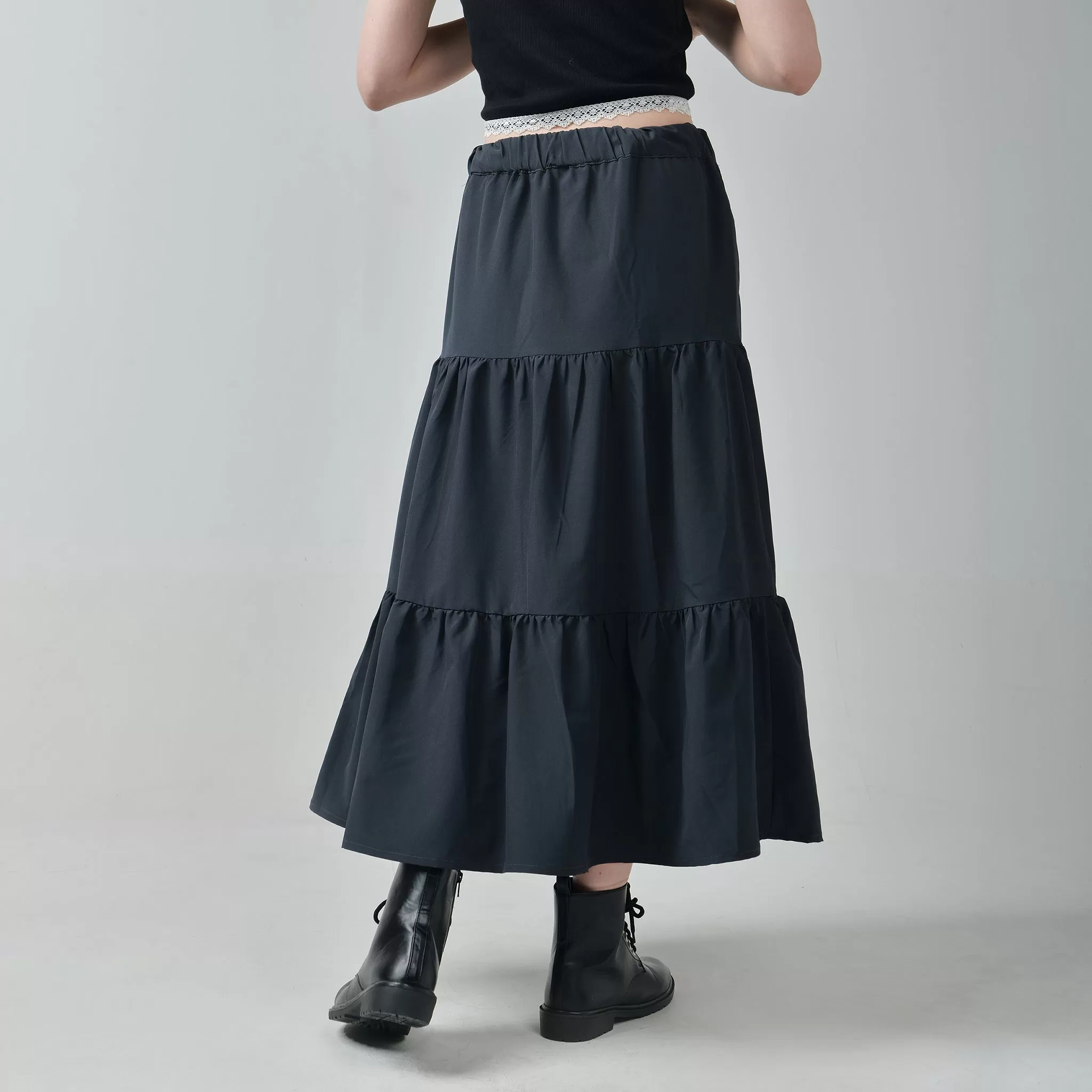 Ruffle Midi Skirt