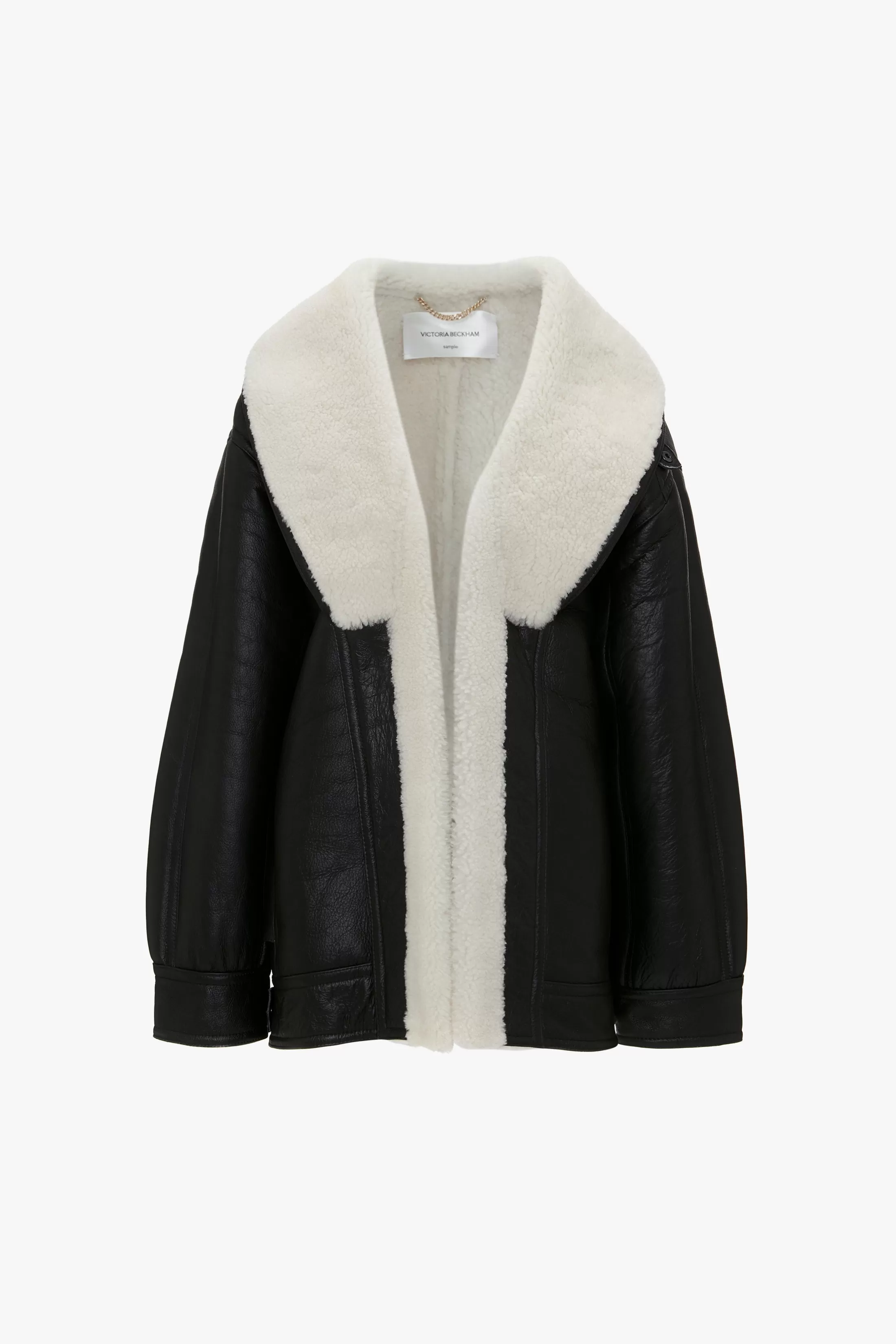 Shearling Coat In Monochrome