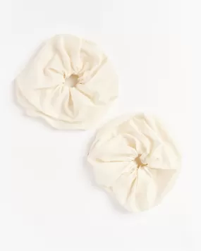 Sheer Cotton Scrunchie in Ivory