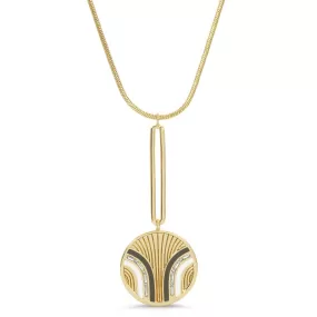 South Beach Pendulum Necklace - Grey/White